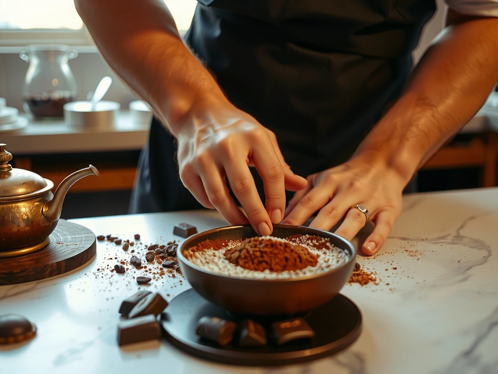 Artisan chocolate-making process